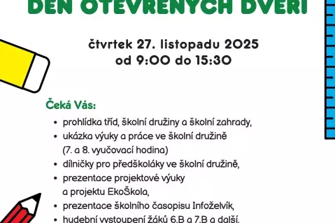 DEN OTEVŘENÝCH DVEŘÍ JIŽ 27. LISTOPADU!