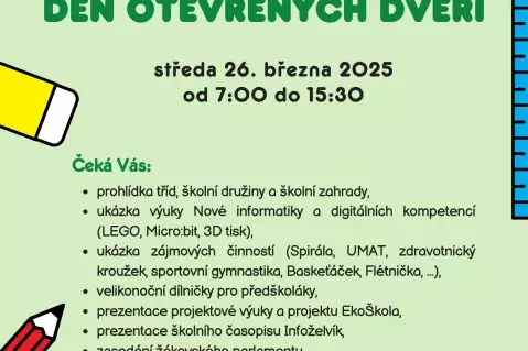 SRDEČNĚ ZVEME NA DEN OTEVŘENÝCH DVEŘÍ!